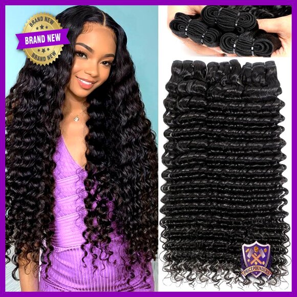 Deep Wave Human Hair Bundles 12A Grade 100% Unprocessed Indian Virgin Hair main image 6